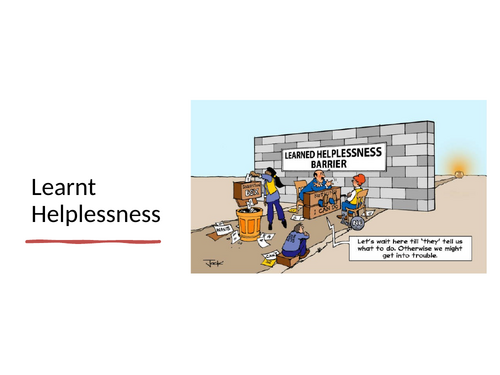 Staff training- Learned helplessness