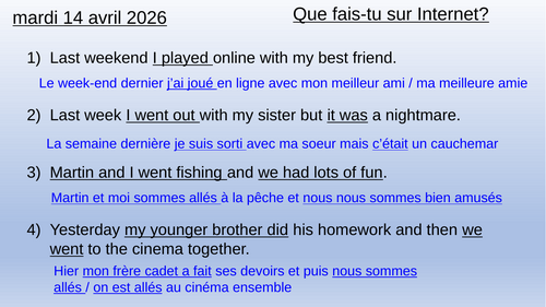 KS4 French - Using the Internet