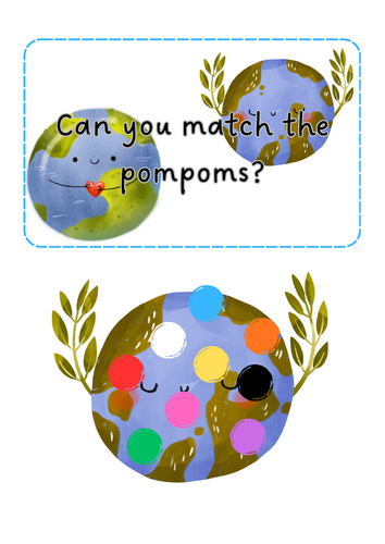 Earth day - pompom match