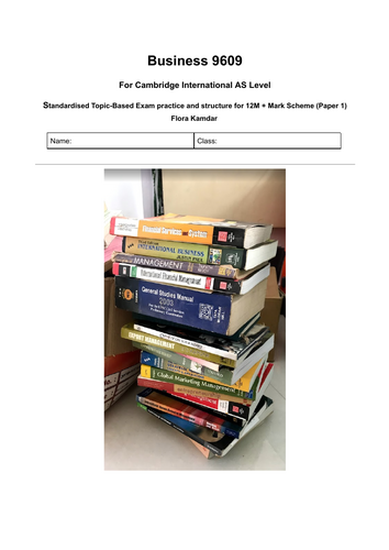 AS Business 9609 Section 1