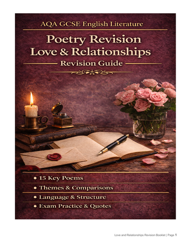 Love and Relationships Poetry Revision Booklet – AQA GCSE English Literature
