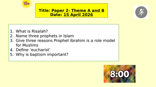 Theme A and B revision blast