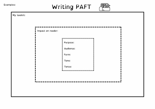 PAFT grid worksheet for English lessons