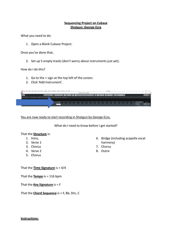 Sequencing Project on Cubase Shotgun: George Ezra