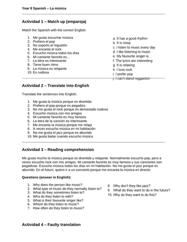 KS3 SP - La música