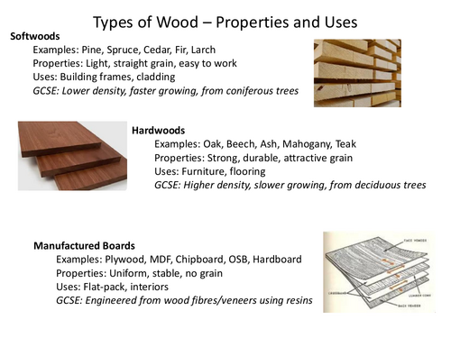 DT Wood theory and exam exam style questions