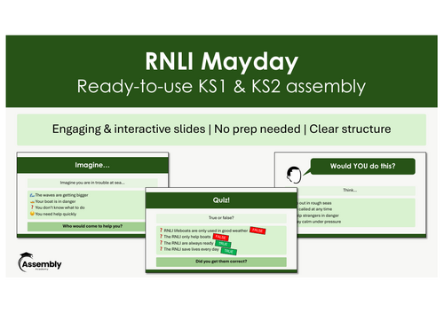 RNLI Mayday Assembly | KS1 & KS2 | Ready-to-Use | No Prep
