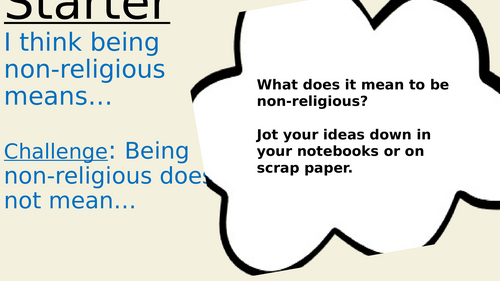RE What difference does it make to be non religious in Britain today U3.13