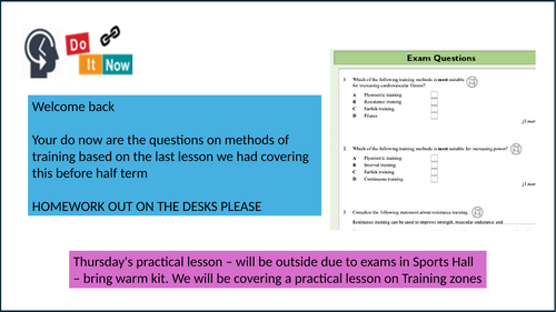 GCSE PE - Training zones (Edexcel)