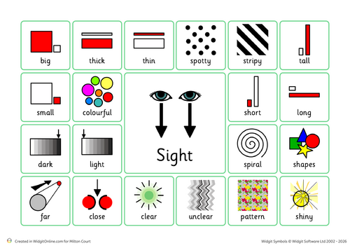 5 Senses Word Vocabulary Mats