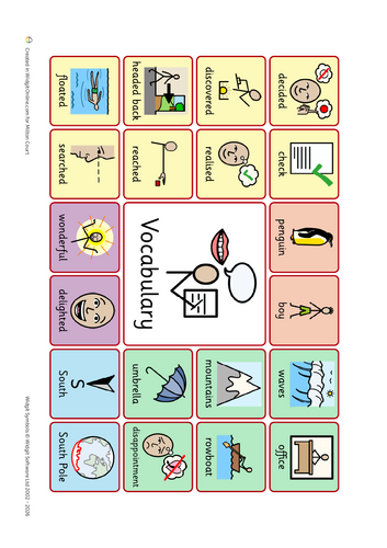 Lost and Found Vocabulary Mat/ Display