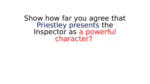 An Inspector Calls- Inspector Presented as a Powerful Character