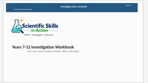 Science Experiment/Investigation Workbook: Years 7-12