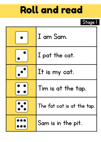 Roll and Read Stg 1 and 2