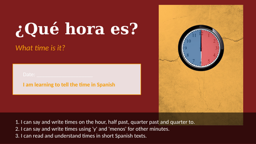 Year 8 Spanish Daily Routine Lesson 1