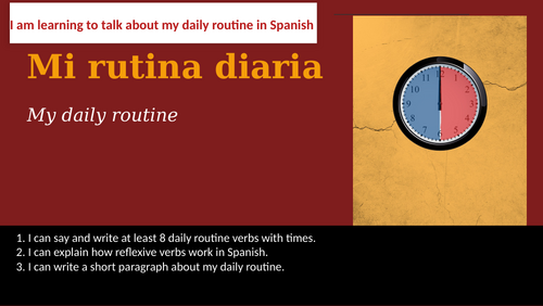 Year 8 Spanish Daily Routine Lesson 2