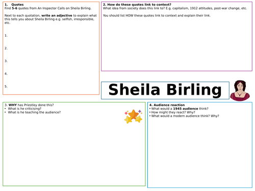 Sheila Birling - Embedded Context Character Sheet