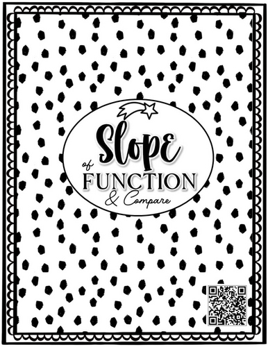 Slope of Function Problems F of X | Problem Solving Worksheets | Compare G of X