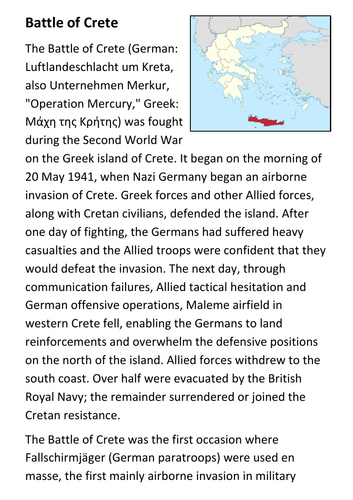 Battle of Crete Handout