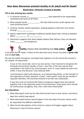 Jekyll and Hyde- Duality Revision