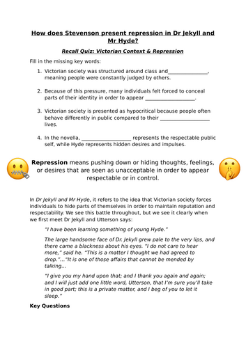 Dr Jekyll and Hyde- Repression Revision