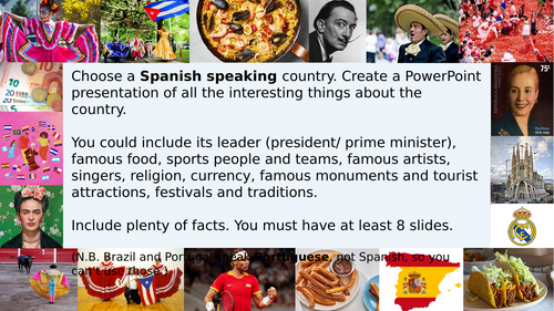 Cover computer work for Spanish lessons