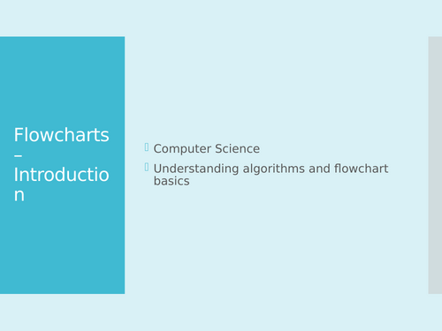 Introduction to flowcharts KS3