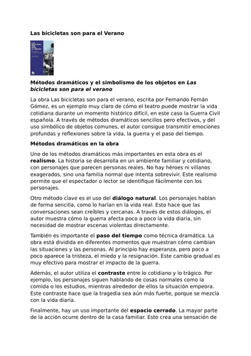 Las bicicletas son para el Verano – Fernando Fernán Gómez – Dramatic Methods