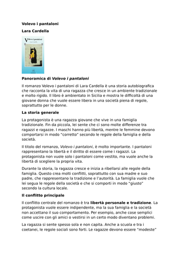 Volevo i pantaloni – Lara Cardella – Overview