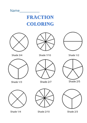 Fraction Coloring: Visualizing Parts of a Whole