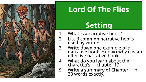 Lord Of The Flies - Chapter 1 Setting (Assessment Prep and Assessment)