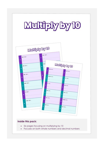 Multiplying numbers by 10