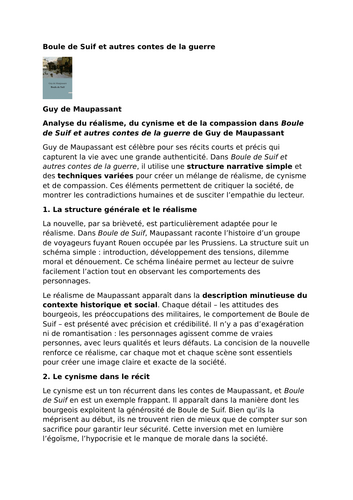 Boule de Suif – Guy de Maupassant – Realism, Cynicism and Compassion