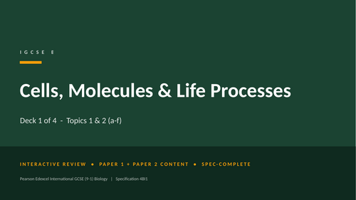 IGCSE Biology: Cells & Molecules Revision