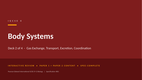 IGCSE Biology: Body Systems Revision