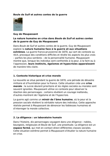 Boule de Suif – Guy de Maupassant – Human Nature in Crisis