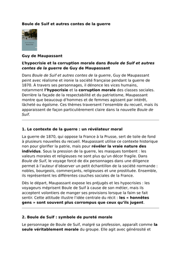 Boule de Suif – Guy de Maupassant – Hypocrisy and Moral Corruption