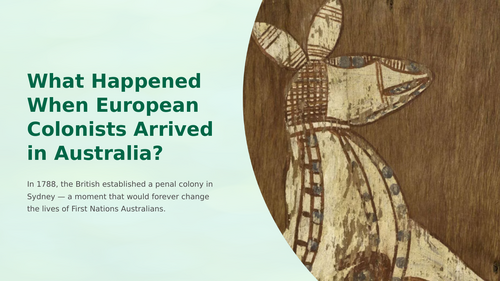 Conflict Between Convicts and First Nations Australians Slideshow Presentation