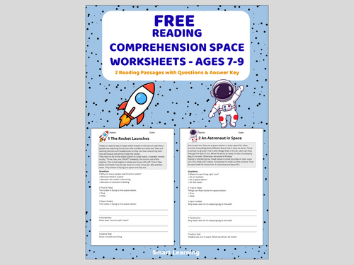 FREE: Reading Comprehension Space Worksheets - Ages 7-9 | Informational Texts