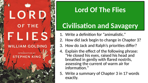 Lord Of The Flies - Chapter 4 Civilisation and Savagery