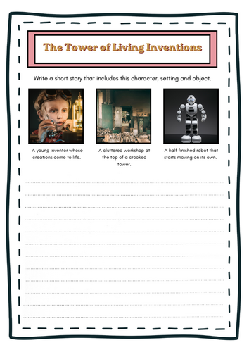 UKS2 Creative Writing Prompts – Character, Setting and Object Stimulus Pack