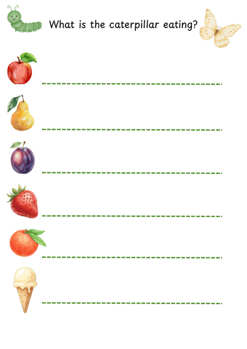 What is the caterpillar eating?