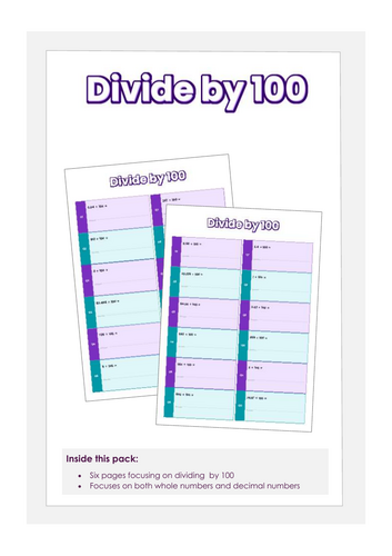 Dividing numbers by 100
