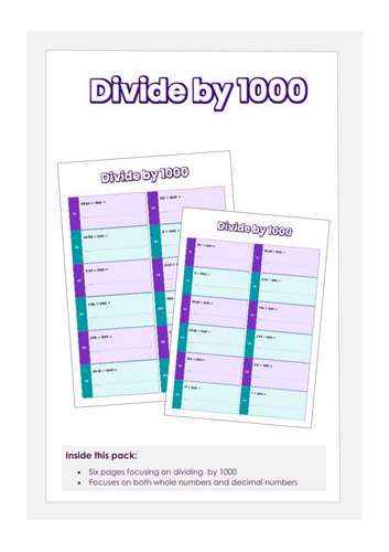 Dividing numbers by 1000