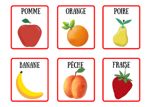 Les Fruits - Flashcards
