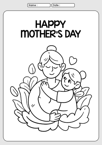 eKindergarten Mother's Day Worksheet Activity N2