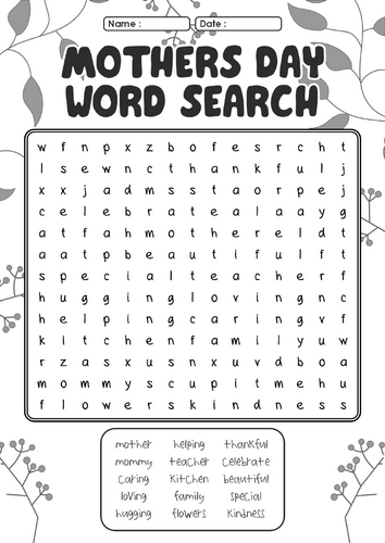 eKindergarten Mother's Day Worksheet Activity N11