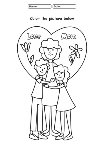 eKindergarten Mother's Day Worksheet Activity N12
