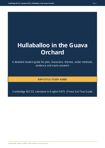 Hullaballoo in the Guava Orchard guide