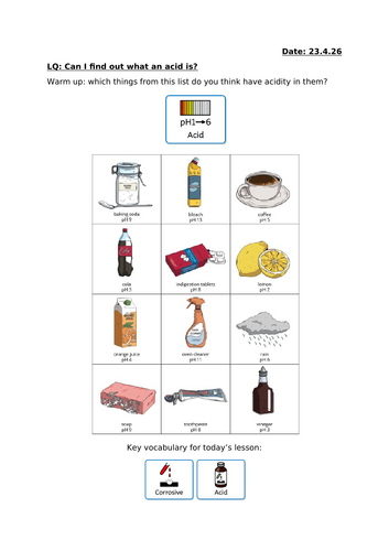 KS3 Science What is an Acid
